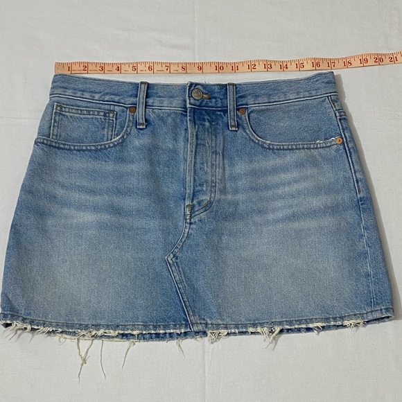 NWT Madewell Rigid Denim Relaxed Mini Skirt In Northdale Wash Size 29. - Picture 5 of 7